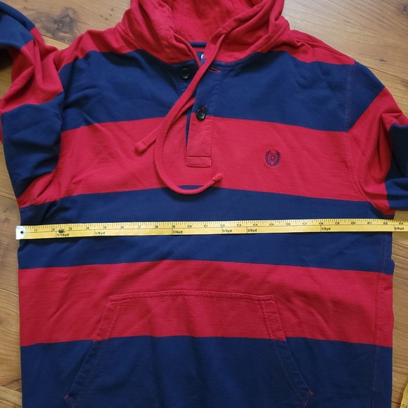 Chaps Striped Hooded Shirt Men's Size Large - Picture 4 of 6